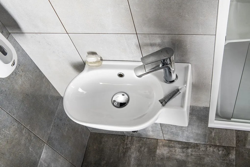 Sapho Sapho, YUMO keramické umývadlo rohové 45x28cm, biela, 3045