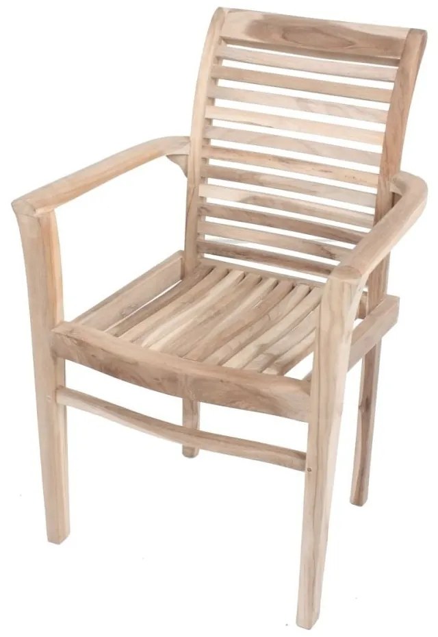 Záhradná stohovateľná stolička z teakového dreva Garden Pleasure Java