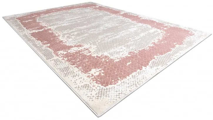 Dywany Łuszczów, Kusový koberec Core A004 Frame beige/pink, 180x270, ružová, chodba / predsieň