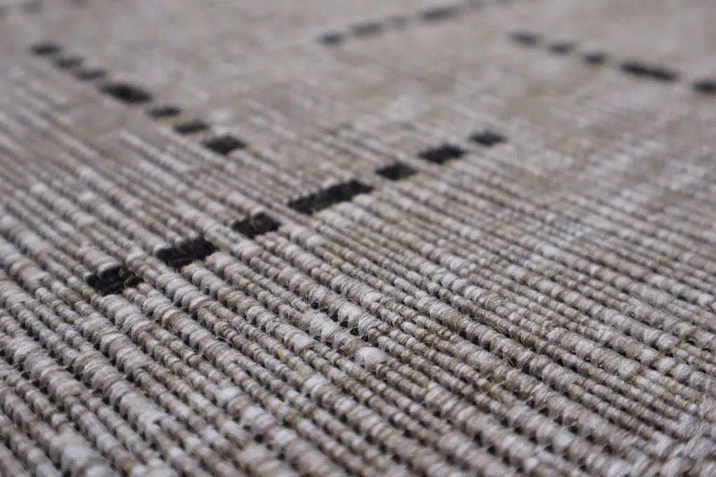 Devos Caby (DC Carpets), Kusový koberec FLOORLUX Silver / Black 20008 Spoltex – na von aj na doma, 120x170, šedá, chodba / predsieň