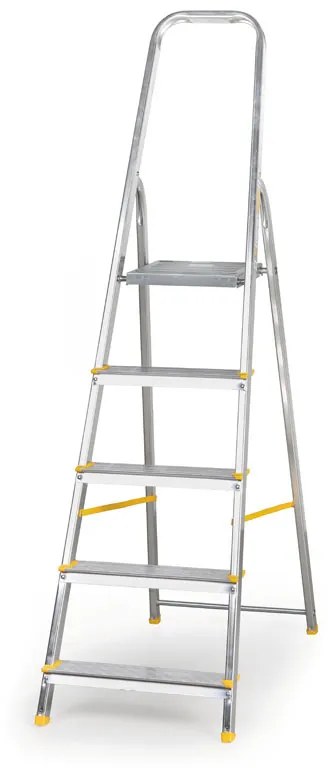 Jednostranné hliníkové schodíky ALVE EUROSTYL, 1x5 stupňov, výška 0,98 m