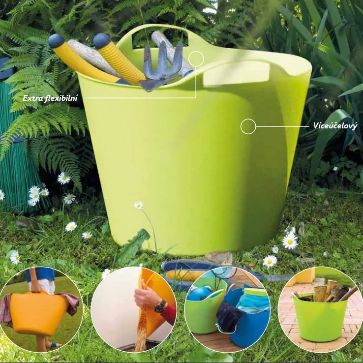 ARTPLAST Multifunkčný flexibilné kôš 15 l - oranžový
