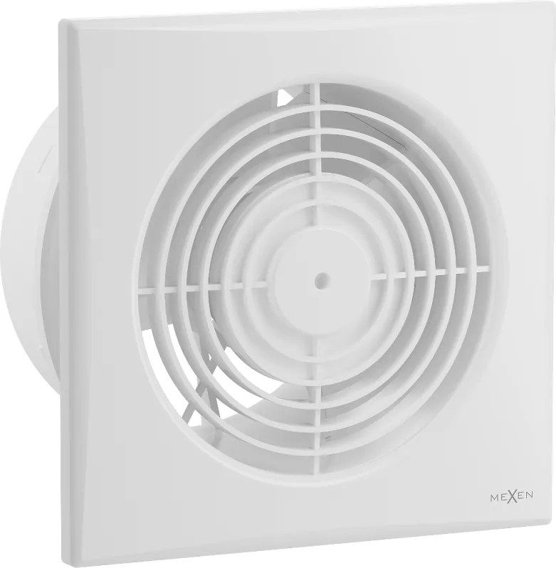 Mexen WXS, kúpeľňový ventilátor so senzorom vlhkosti a časovačom, priemer 150mm, biela, W9606-150-00