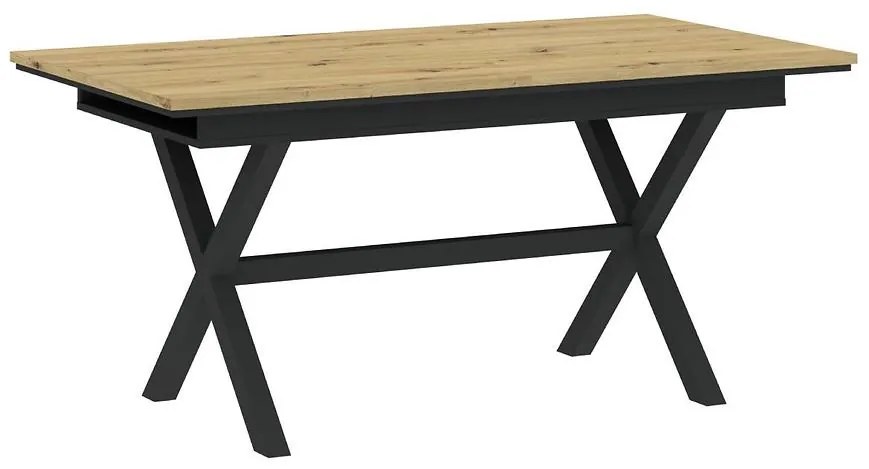 Stôl X 160.200-76-90 artisan/čierna