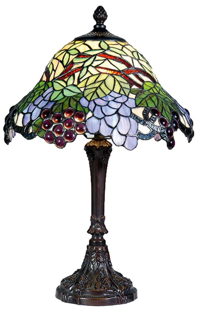 Farebná stolná lampa Lotta v štýle Tiffany