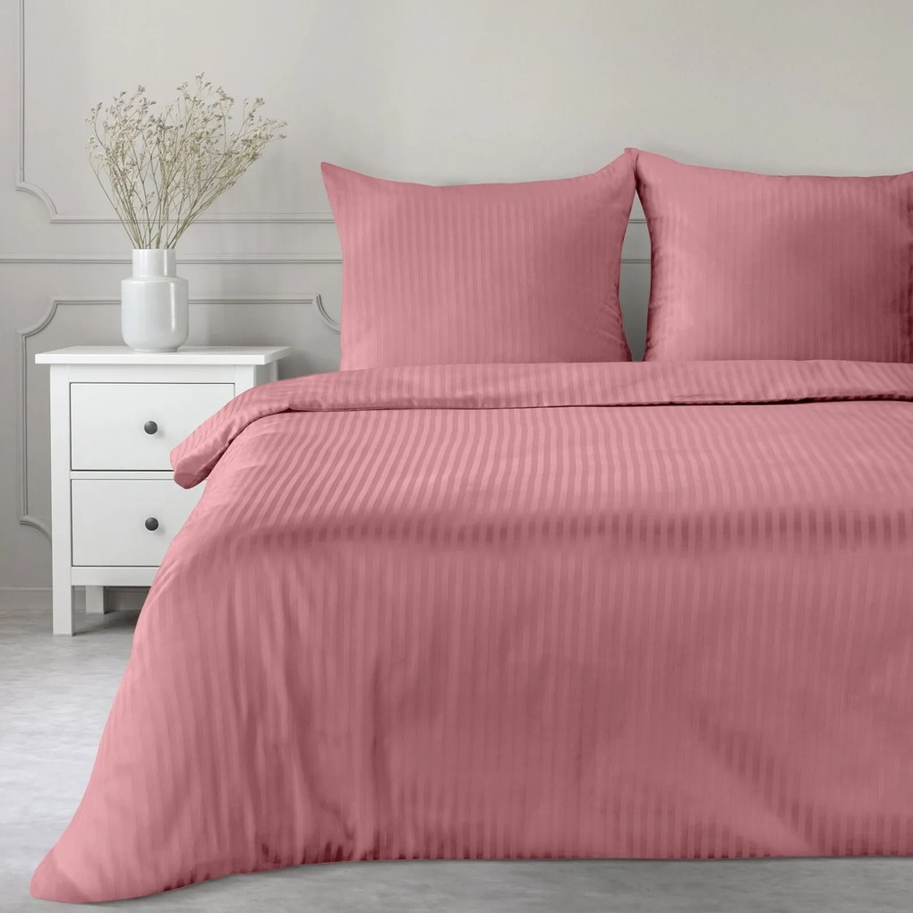 SATÉNOVÉ OBLIEČKY VERA 160X200 CM, 2 KS 70X80 CM PUDROVÉ