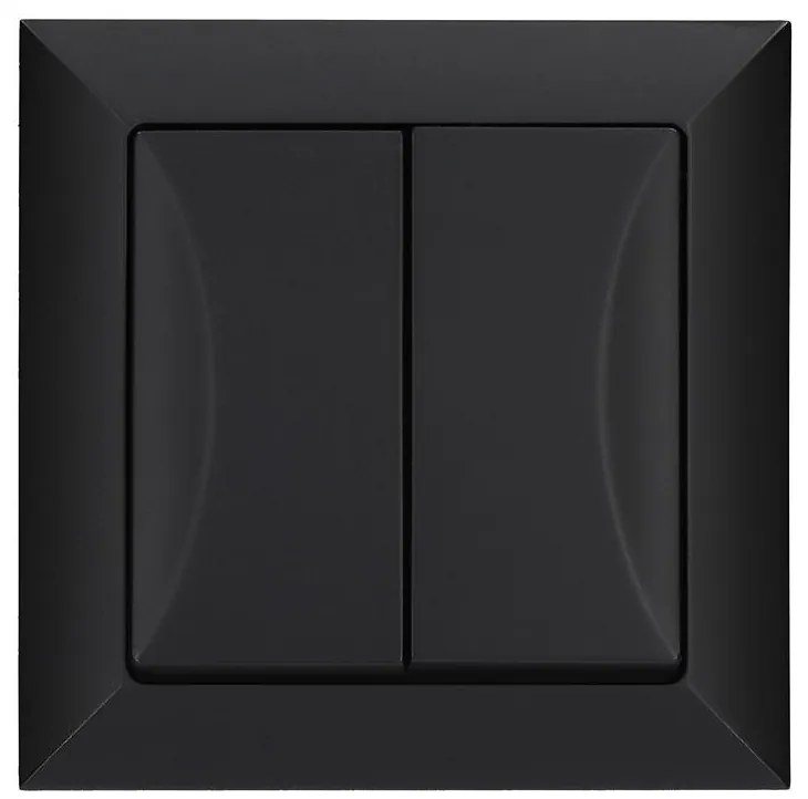 Dvojitý spínač POLA black 33201