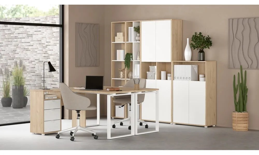 Knižnica v dekore duba v prírodnej farbe 80x124 cm Sign – Tvilum