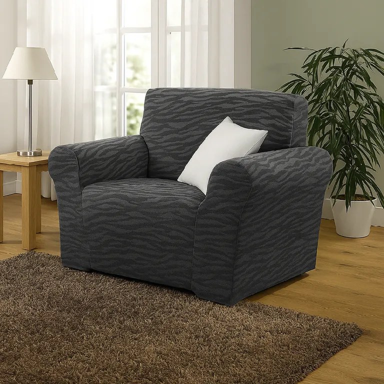Komashop Návlek na kreslo ZUZANA TIGER Farba: Šedá