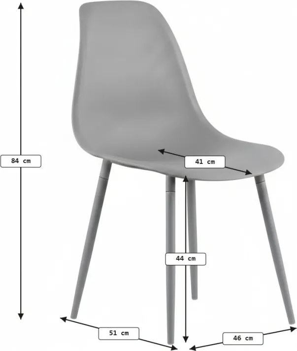 Jedálenská stolička OSAKA plastová, svetlozelená