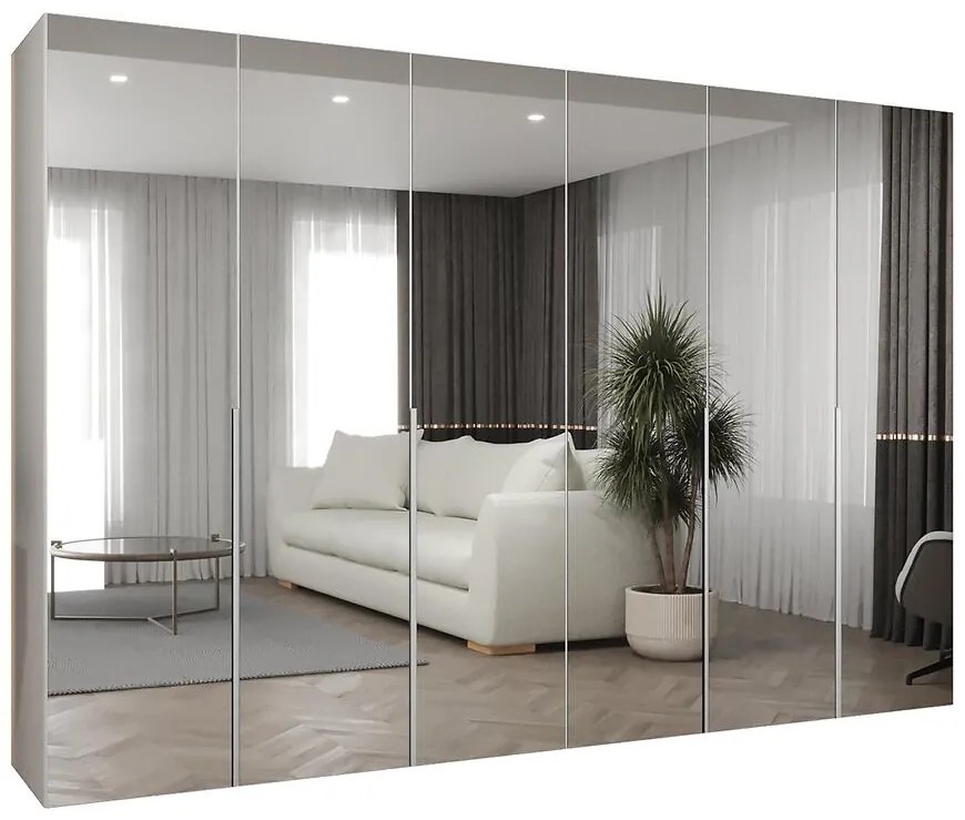 Skriňa Alicante III 300 biela/strieborný