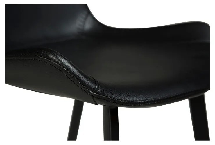 Čierna koženková barová stolička DAN-FORM Denmark Hype