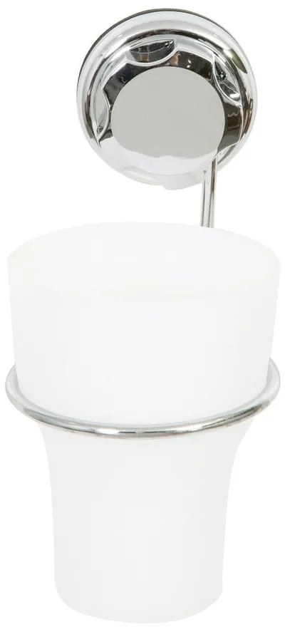 Samodržiaci kovový téglik na zubné kefky v striebornej farbe Bestlock Bath – Compactor