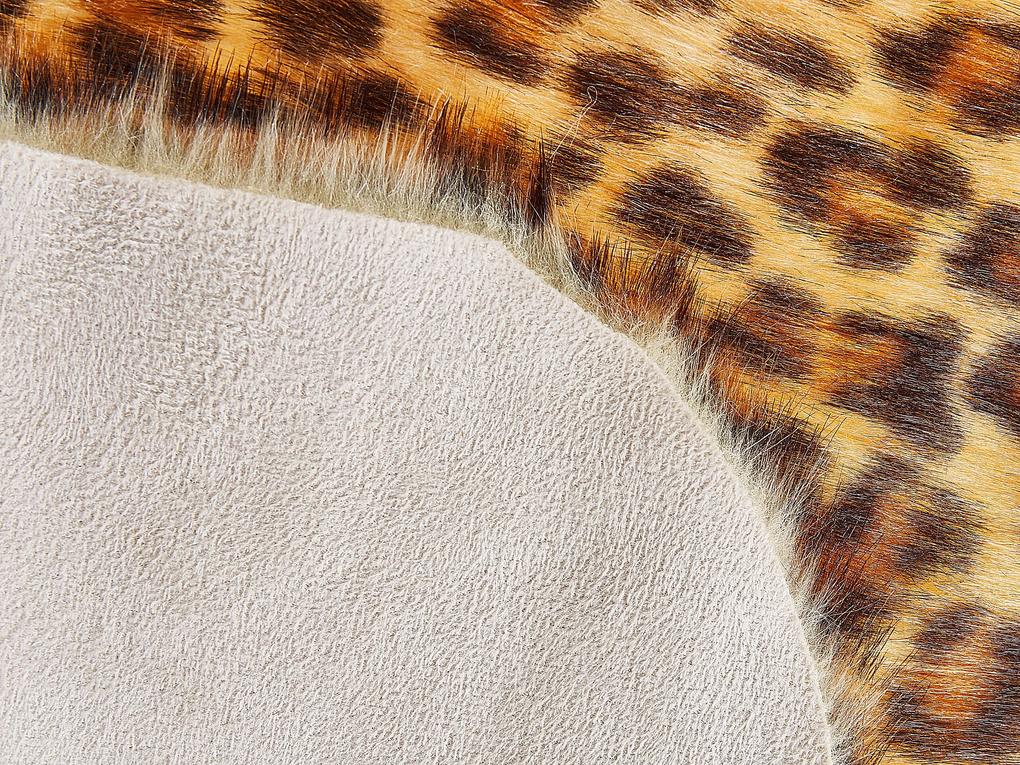 Koberec s leopardím vzorom hnedý NAMBUNG Beliani