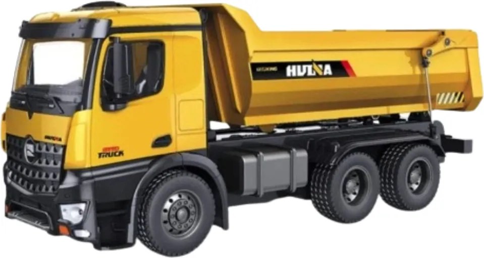 Diaľkovo ovládaný RC sklápač Huina Svetlá Zvuky Žltá 1:14