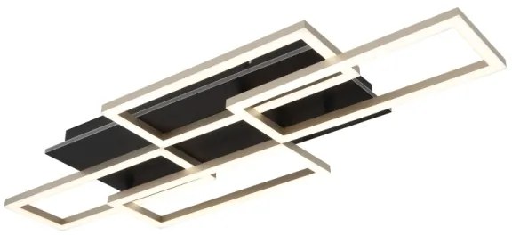 Globo 67359-40A - LED stmievateľné stropné svietidlo JEFFRY 40W/230V 32,5x87,5 cm čierne + diaľkové ovládanie