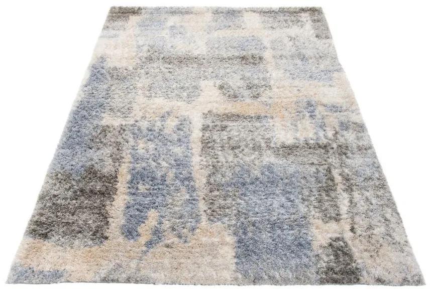Kusový koberec shaggy Mavi modrý 200x300cm