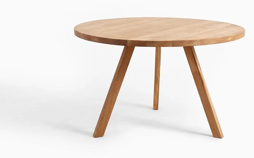 Jedálenský stôl TREBEN  90/120 - Priemer: 90cm,Drevo