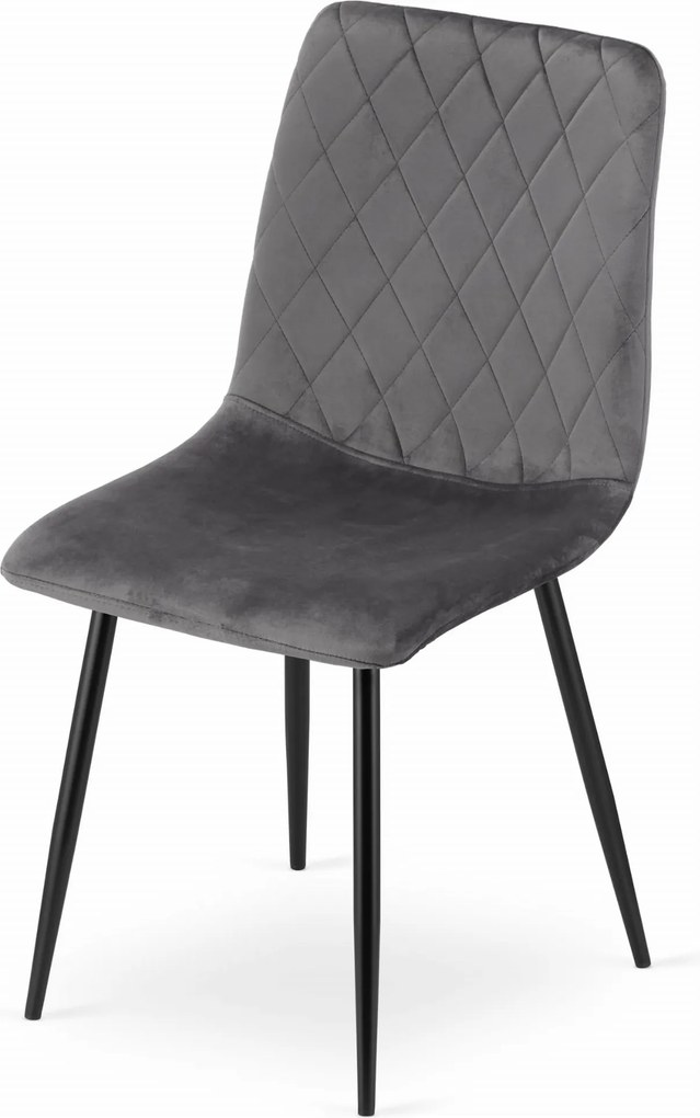 Set 2 kresiel TURIN - svetlosivý zamat