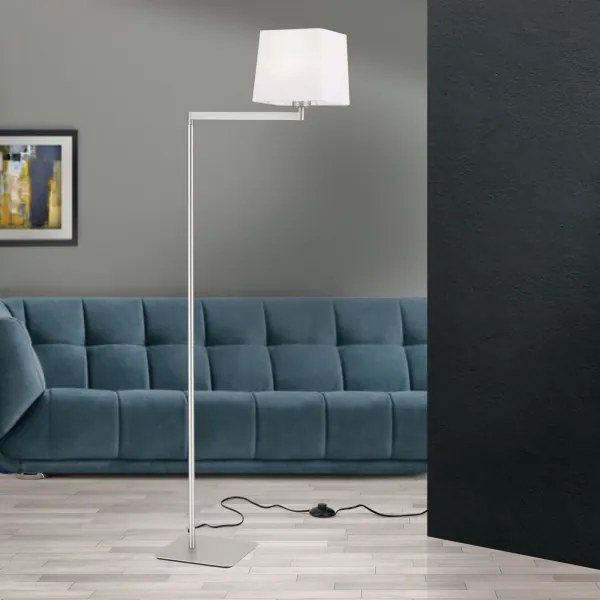 Orion Stl 12-1187/1 - Stojacia lampa CARLTON 1xE27/40W/230V biela/matný chróm