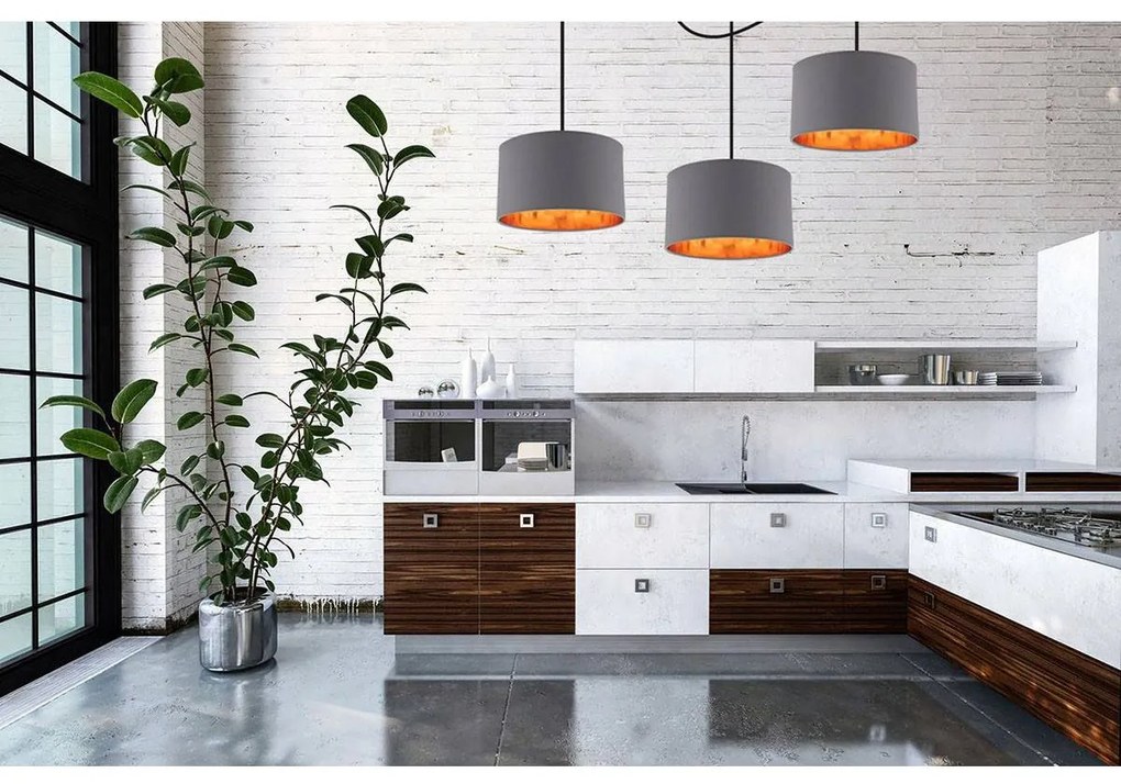 Závesné svietidlo Shade Spider, 3x textilné tienidlo (mix 6 farieb), (výber z 2 farieb konštrukcie), g