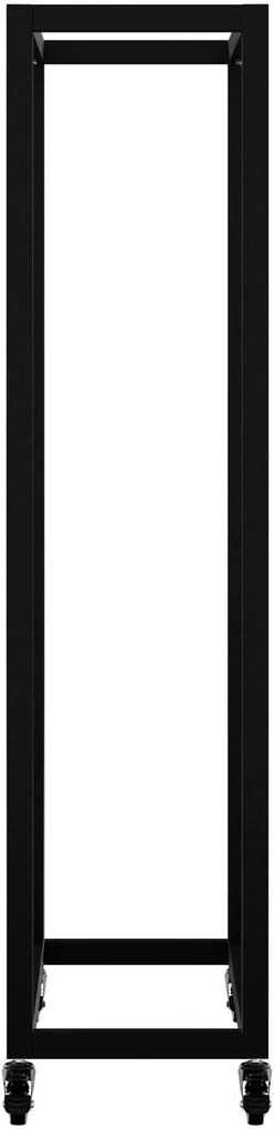 Stojan na drevo Hilta s kolieskami 25x60x100 cm - čierna