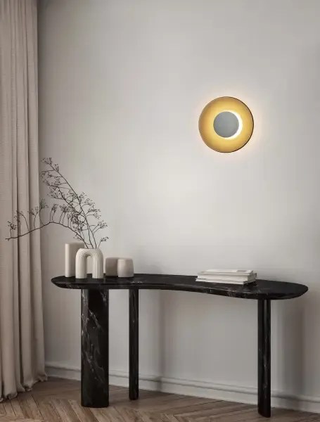 LED nikel-hnedé svietidlo na stenu Esti