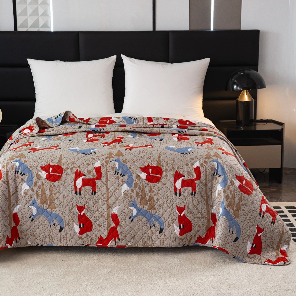 Prehoz na posteľ RED FOX hnedý Rozmer: 170 x 210 cm