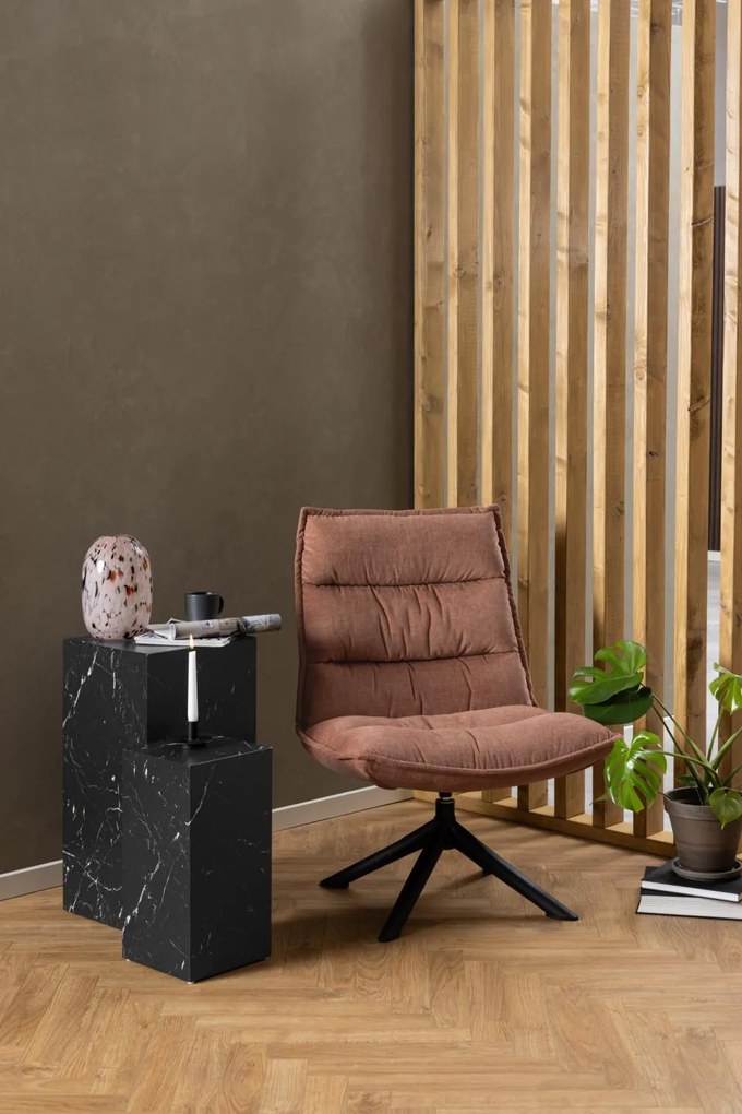 Otočné lounge křeslo Blizzard rosewood červeno-hnědé