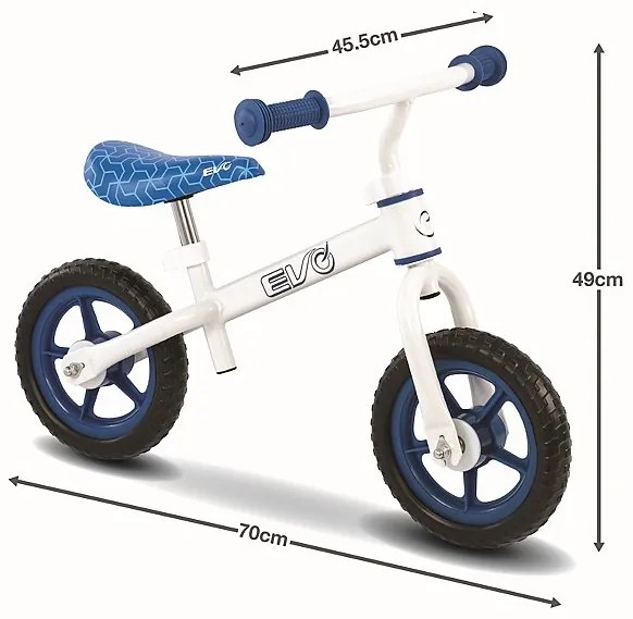 KinderKraft Odrážadlo Balance Bike Evo 12" bielomodrá