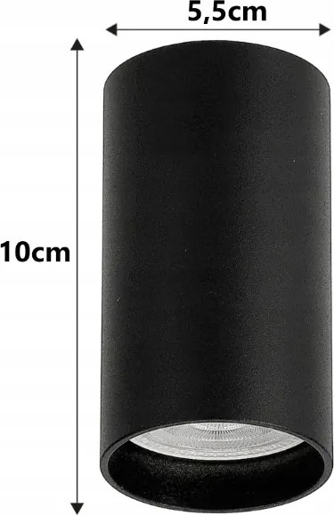 BERGE LED svietidlo pre povrchovú montáž FIGU - čierne