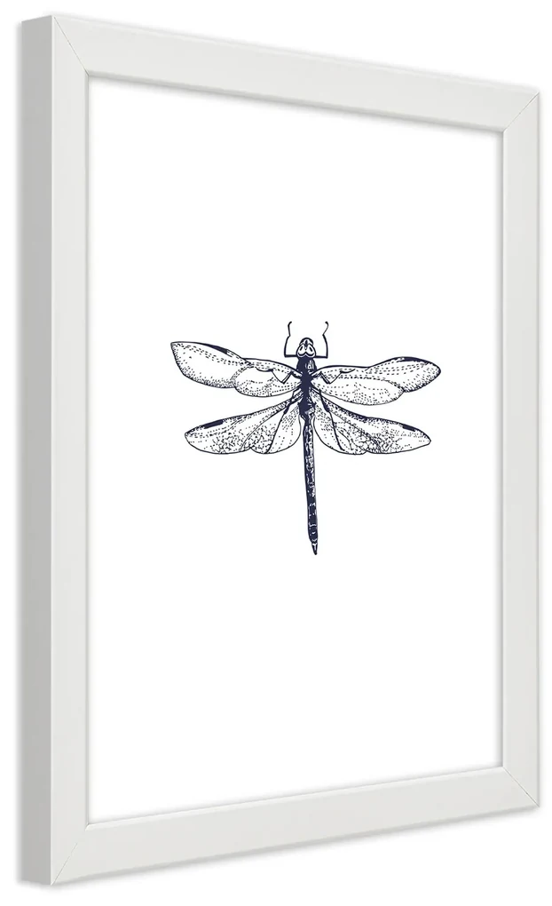 Gario Plagát Vážka nakreslená Farba rámu: Bez rámu, Rozmery: 20 x 30 cm