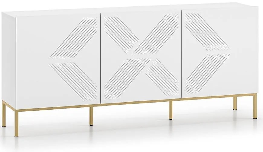 Komoda Clearing 02 biela/zlatá