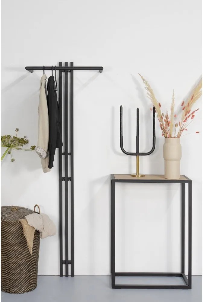 Čierny kovový nástenný vešiak 65 cm Senza – Spinder Design