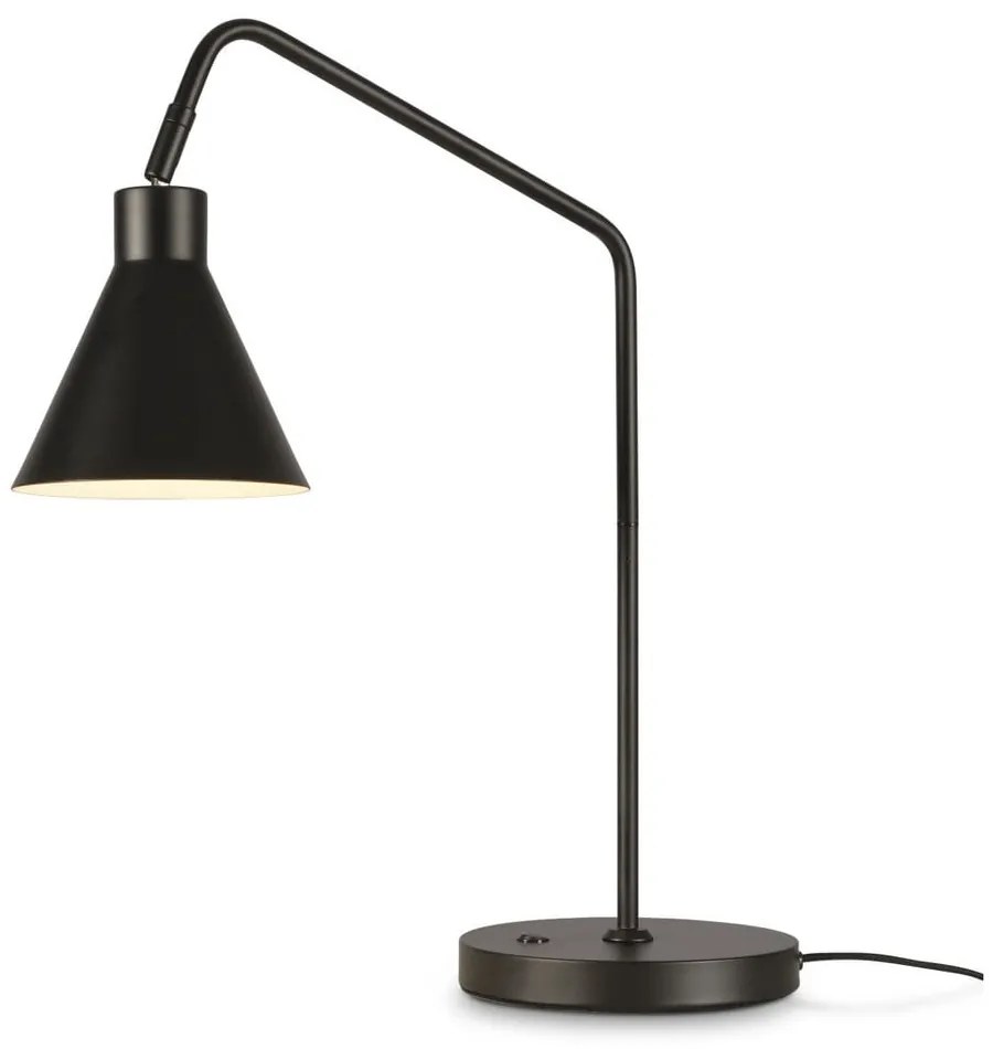 Čierna stolová lampa Citylights Lyon, výška 55 cm