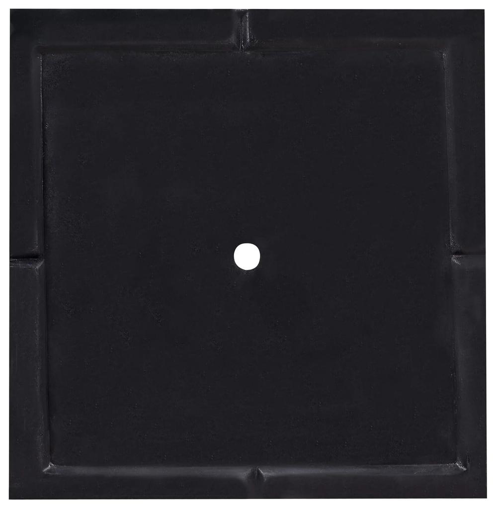 Kvetináč štvorcový 50x50x46 cm čierny PAROS Beliani