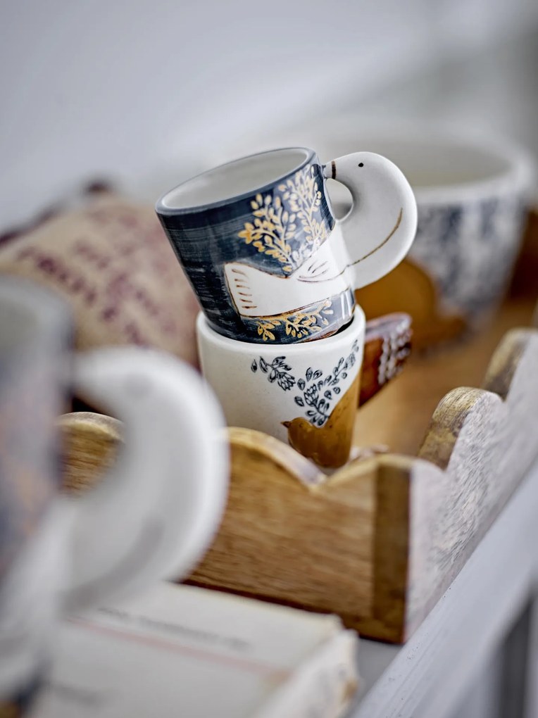 Bloomingville Hrnček na espresso Hezha 55 ml Modrý