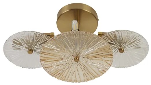 Searchlight 88210-6BZ - Nástenné svietidlo WAGON WHEEL 6xG9/33W/230V mosadz