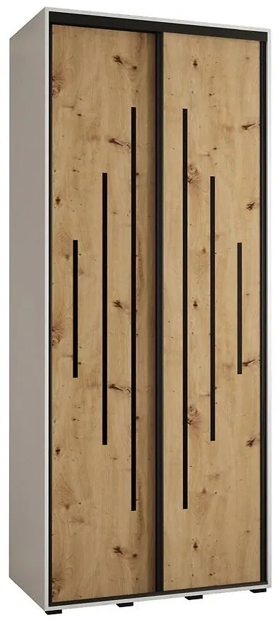 Skriňa 45 Canaris 12 110 biela/artisan/čierna