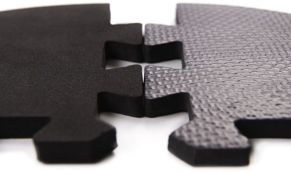KIK Penová podložka na puzzle / ohrádka pre deti 36el. black-grey-ecru