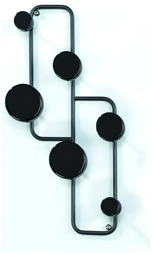 Čierny nástenný vešiak Anya – Tomasucci