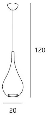 MAXLIGHT P0233 - Luster na lanku DROP 1xE27/40W/230V pr. 20 cm čierna