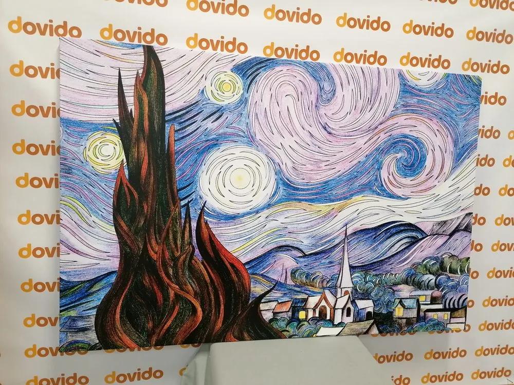 Obraz imitácia Hviezdnej noci od Van Gogha