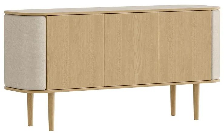 Nízka komoda v dekore duba v béžovo-prírodnej farbe 150x75 cm Treasures – UMAGE