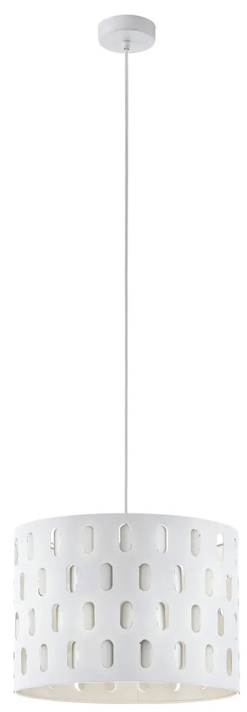 EGLO Závesný luster na lanku RONSECCO, biely, 38cm