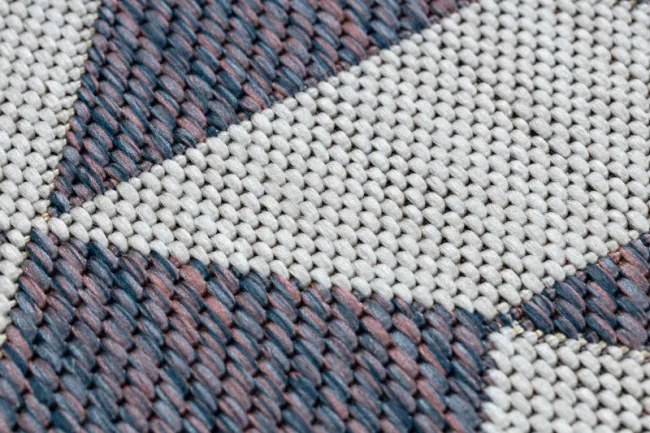 Koberec SIZAL SION geometric 22373 ecru/nebeský/rúž