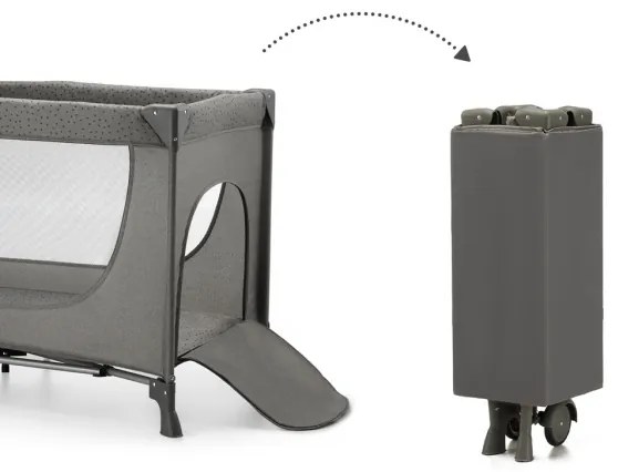 KINDERKRAFT - Cestovná postieľka JOY 2 šedá