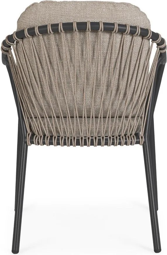 Svetlohnedá kovová záhradná stolička Edvige – Bizzotto