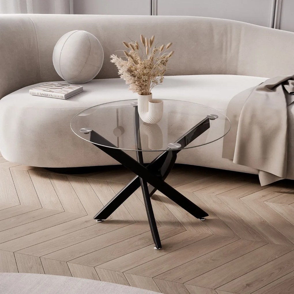 KONFERENČNÝ STOLÍK PASCAL ČIERNY + SKLO