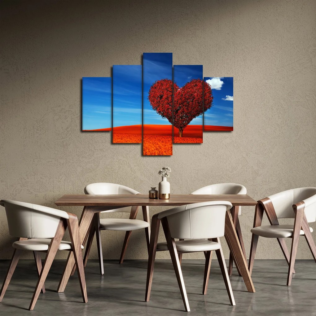 Obraz - Srdce zo stromu (150x105 cm)